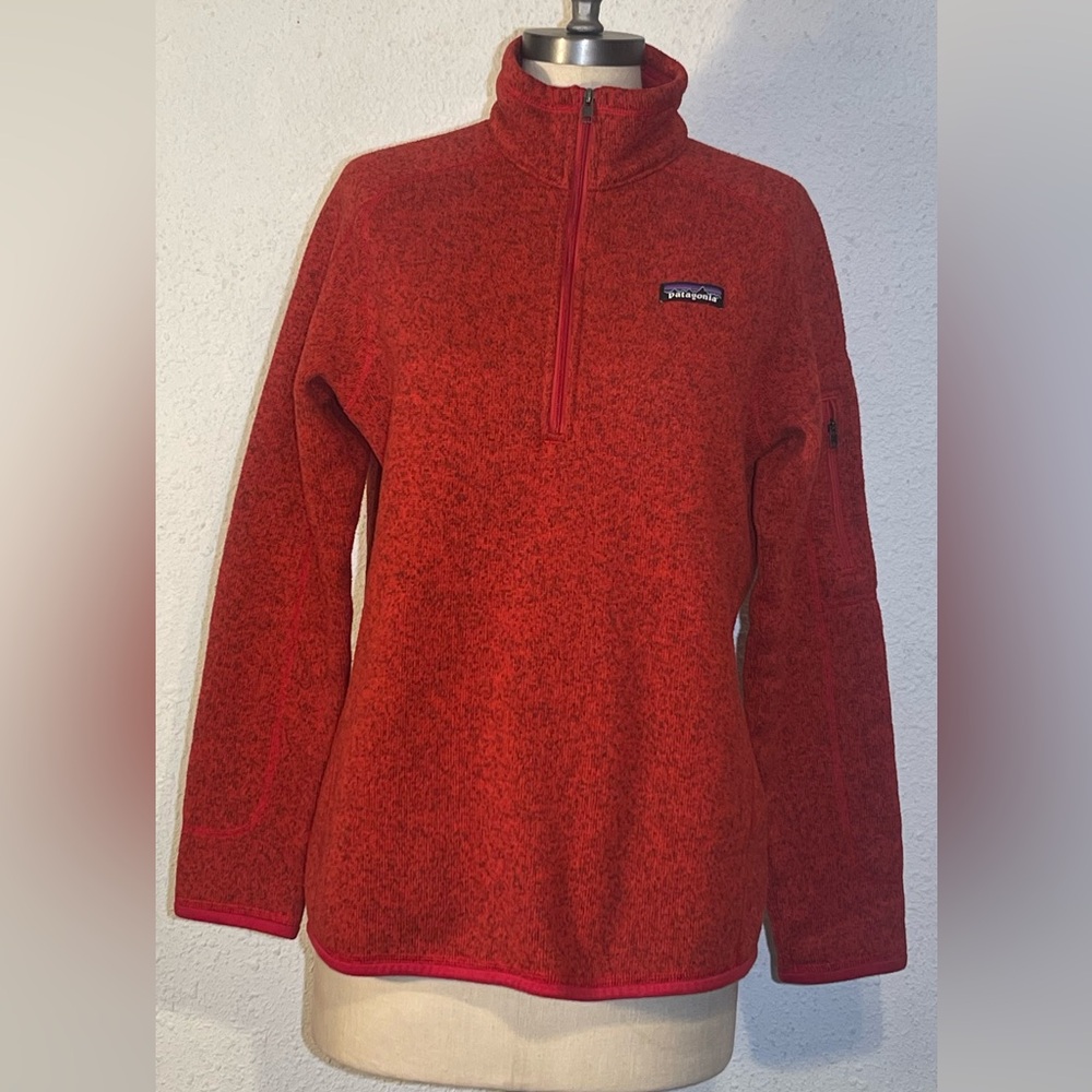 Patagonia Women’s Red Half-Zip Turtleneck Sweater